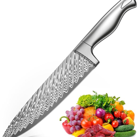 Astercook Chef Knife, Pro 8 Inch Kitchen Knife, German High Carbon Stainless Ste - Picture 1 of 8